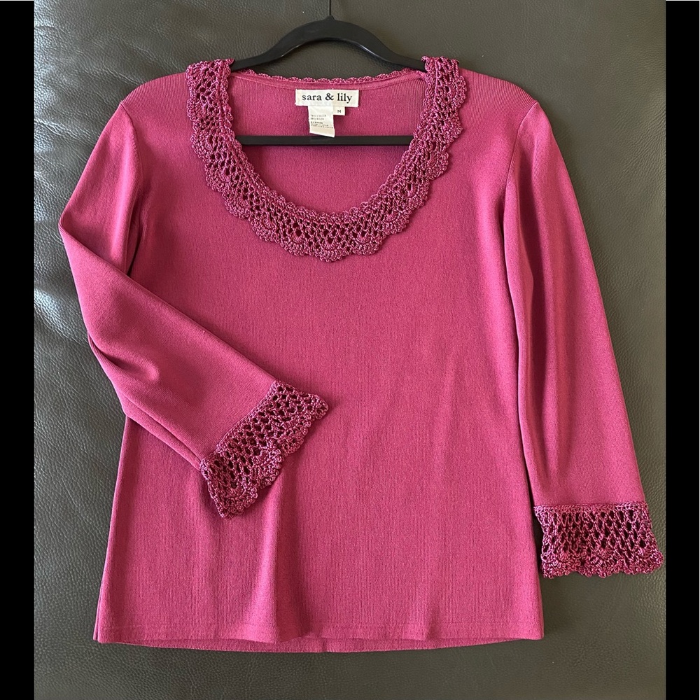 Vintage Y2K NWOT Sara & Lily Women’s Top Blouse Sz M